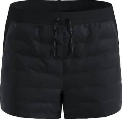 Schwarze Odlo Zeroweight Insulator Shorts mit elastischem Bund und Kordelzug mit Odlo-Logo