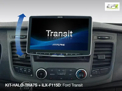 Produktbild von Alpine Einbauset 1-DIN schwenkbar Ford Transit Custom ab 2018