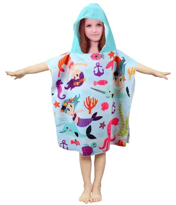 Imagen del producto de Poncho de microfibra para niños, ideal como toalla