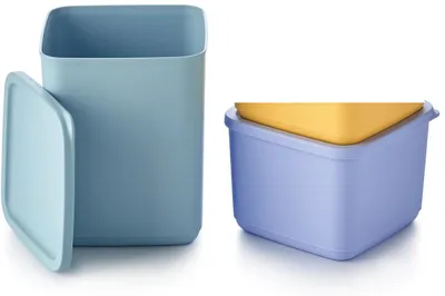 Immagine prodotto di Tupperware Essentials Cubix Scatola di conservazione 2 pezzi Set Viola/Blu 1,8 l+ 1 Ll