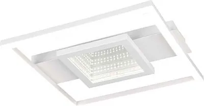 Image de Plafonnier LED, métal, blanc, mat, blanc neutre, L 35 cm