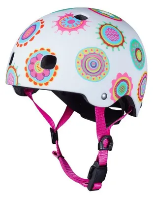 Immagine prodotto di Micro Casco da bici monopattino Doodle Dots con fibbia magnetica luce LED integrata, taglia M