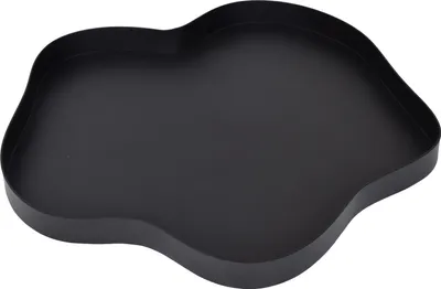 Image de Plateau en métal organique LOFT42 Serva – Noir – Ø 40 cm