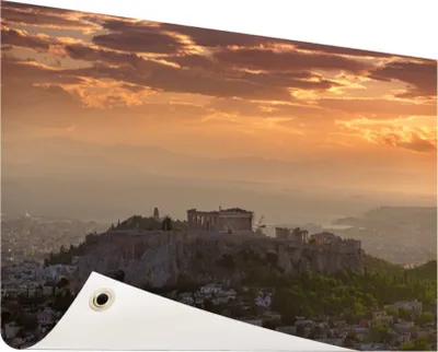 Produktbild von Gartenposter - 120x80 cm - Die Akropolis bei Sonnenuntergang  - Modernes Wandbilder - Europäische Städte
