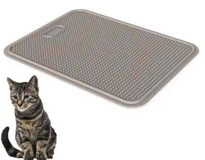 Produktbild von Katzenklo Matte Katzenstreu Matte Wasserdich Katzenmatte Katzenklo Vorleger Katzenstreumatte Katzenklomatte Urindicht Katzen Matte für Toilette Katzenstreu Auffangmatte