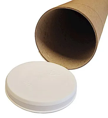 Produktbild von Versandhülse rund , DIN A0, Versandrolle für Zeichnungen, Poster, Bilder, braun, mit Deckel, 8,0cm x 88,0cm Durchmesser