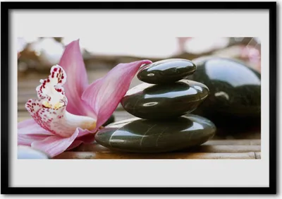 Produktbild von Bild 70x50 MDF-Rahmen Wandkunst Orchideen-Blumen-Kunst