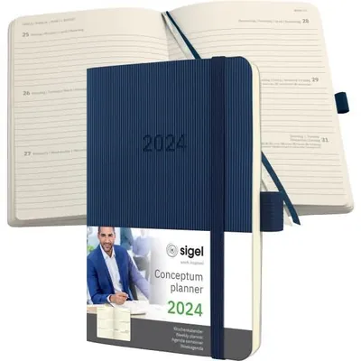 Produktbild von Wochenkalender Conceptum 2024 ca. A6 1 Woche/2 Seiten Softcover midnight blue