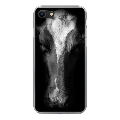 Produktbild von MuchoWow® Handyhülle Schutzhülle Hülle für iPhone SE 2022 Kuh - Tiere - Schwarz Silikon Softcase Handy Hülle - Schutzhülle