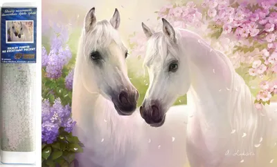 Image de Norimpex Peinture au diamant Chevaux amoureux 30x40cm