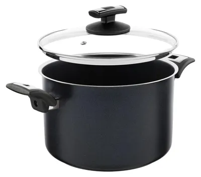 Zdjęcie produktu dla KOLIMAX COMFORT BLACK Garnek z pokrywką 22 cm, 5,5 l