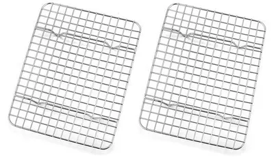 Obrázek produktu pro Nerezový rošt na pečení, sada 2 ks, pravý tvar, 22 cm, lze mýt v myčce
