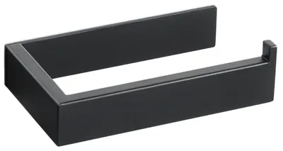 Image de Porte-papier hygiénique sans perçage, porte-papier hygiénique noir, porte-papier hygiénique autocollant en acier inoxydable, porte-papier hygiénique pour toilettes et salle de bains