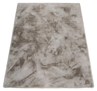 Produktbild von Hochflor Teppich Wohnzimmer Shaggy Kaninchenfell Imitat Kunstfell Langflor Flauschig Grösse 160 cm Rund