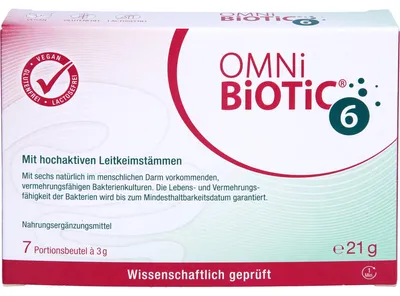 Produktbild von OMNi-BiOTiC 6 mit hochaktiven Leitkeimstämmen Portionsbeutel, 7 St. Beutel