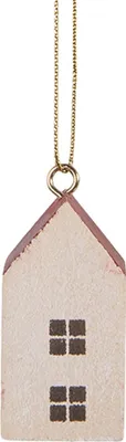 Image de Clayre & Eef Pendentif maison 3x3x6 cm blanc bois