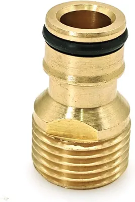 Produktbild von Messing-Schlauchverbinder mit 1/2-Zoll-Außengewinde, Wasserhahnanschluss, Schlauch, Rohrstutzen für Gartensteckverbindungen