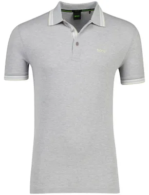 Produktbild von Boss Green Paddy Poloshirt mit 3 Knöpfen grau