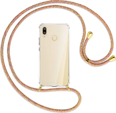 Produktbild von Handykette Backcover-Schutzhülle mit Band (Metall goldfarben) für Huawei P20 lite - Rainbow