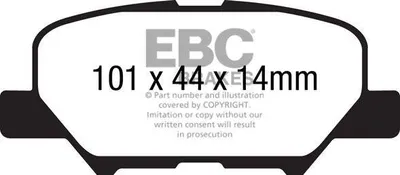 Produktbild von EBC Brakes Bremsbeläge Satz Hinten Bremsklötze passend für PEUGEOT 5008 (0U, 0E) DP42171R