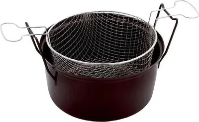 Image de Friteuse Baumalu, Diamètre 28 cm, Noir, Acier, Tous feux dont induction, Contenance 6 L