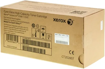 Produktbild von Xerox ® VersaLink® C500-Farbdrucker/C505-Farb-Multifunktionsdrucker Extra hohe Kapazität-Tonermodul Cyan (9000 Seiten) - 106R03873, 9000 Seiten, Cyan, 1 Stück(e)