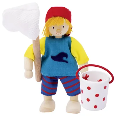 Produktbild von goki 51625 Biegepuppe Urlauber, bunt (1 Stück)
