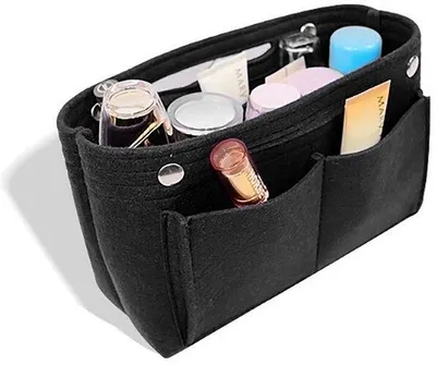 Produktbild von Tasen-Organizer, 24x8x15cm, Mehrkammer-Tasche, Leder, Schwarz