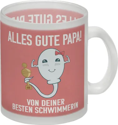 Produktbild von Alles gute Papa von {deinem besten Schwimmer} Glas Tasse zum Vatertag