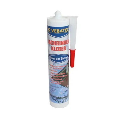 Produktbild von Vebatec Dachrinnenkleber 290ml Kleb- & Dichtungsmasse Dachrinne silber metallic