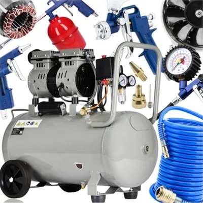 Produktbild von KRAFT&DELE | Kompressor, ölfrei, 24 l-tank, max. 8 bar, 1200W, eff. Liefermenge 220 l/min