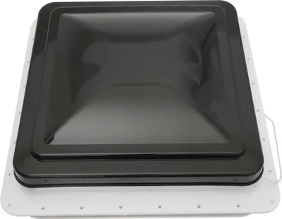 Produktbild von RV Dachluke - 35,5 x 35,5 cm Dachventilator - 12 V Abluftventilator - Für Wohnwagen Wohnmobil Bad - Einfache Belüftung - Schwarzer Deckel