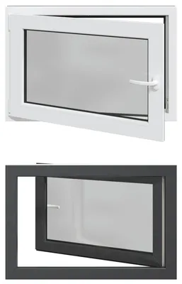 Immagine prodotto di vidaXL Finestra da cantina RISOR 90 x 70 cm in PVC e vetro, antracite