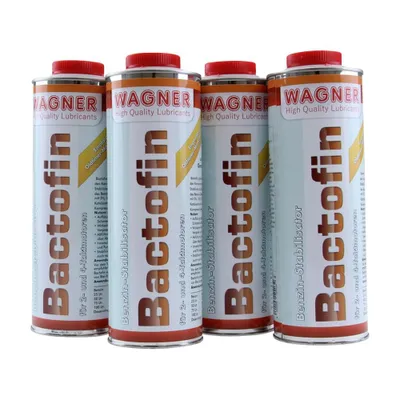 Zdjęcie produktu dla 4x1 litrowy stabilizator benzyny Wagner Bactofin chroniący zbiornik przed rdzą do silników 2- i 4-suwowych