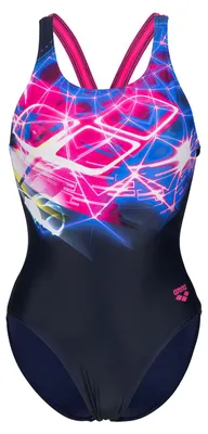 Produktbild von Arena Women\'S Swimsuit V Back Placem Navy-Freak Rose 38
