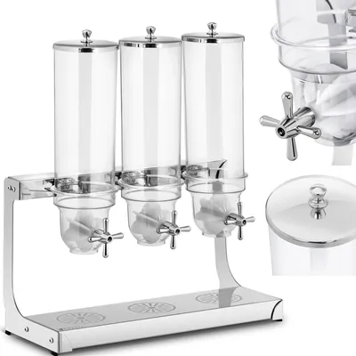 Obrázok produktu pre Expondo Royal Catering dávkovač cereálií – 3 x 3,5 l – 3 nádoby