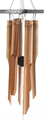 Immagine prodotto di Kaemingk Campanello eolico in bambù naturale 13 x 13 x 85 cm
