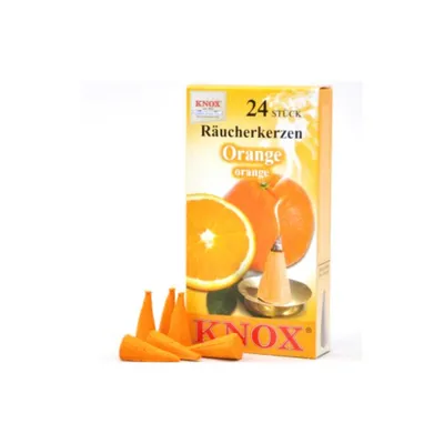 Produktbild von KNOX Räucherkerzen 24 Duftkegel Orange