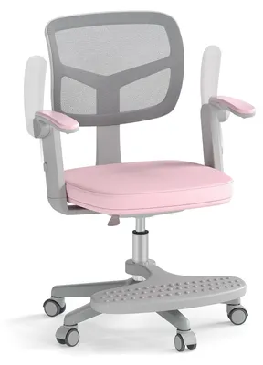 Zdjęcie produktu dla Krzesło biurowe dla dzieci, regulowana wysokość 41-52 cm, różowe