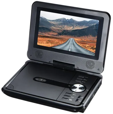 Immagine prodotto di Reflexion DVD7002N - Schermo LCD portatile da 7 pollici (17,8 cm) con lettore DVD e batteria ricaricabile - ruotabile di 180° e pieghevole