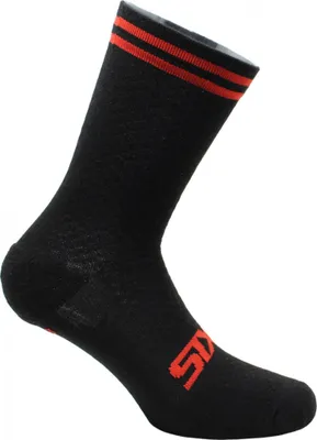 Produktbild von SIXS Merinosocken schwarz/rot I. (36-39)