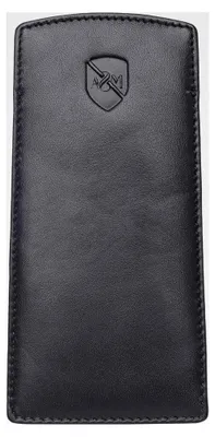 Produktbild von Brillenetui aus 100% Leder – Schlanke Tasche für Lesebrillen und Brillen für Männer und Frauen mit Reinigungstuch