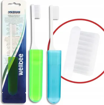 Immagine prodotto di WELLBEE Spazzolino da viaggio medio 1 pezzo.