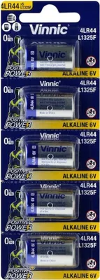 Obrázek produktu pro Baterie Vinnic 4LR44 / L1325F / 544A / A544 5 ks.