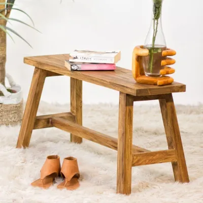 Produktbild von Massivholz Sitzbank RANCH Antik-Natural Mahagoni ca. L90cm