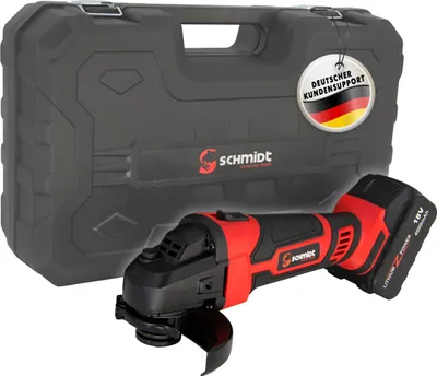 Produktbild von SCHMIDT security tools Akku-Winkelschleifer AG-115 Trennschleifer 4.0Ah Koffer