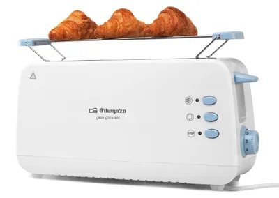 Toaster mit großer Schlitz, 7 Stufen, Auftauen, 850 W, weiß