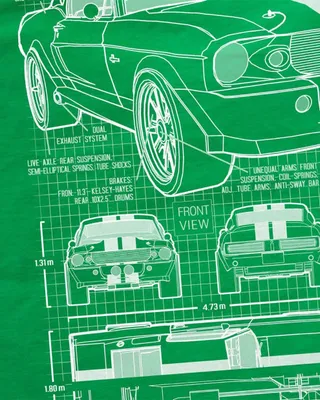 Produktbild von style3 GT 500 Blaupause T-Shirt Herren fastback