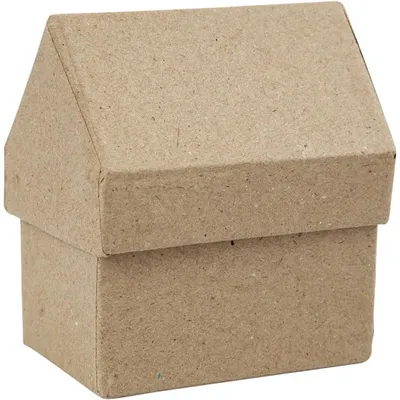 Immagine prodotto di casa di cartapesta 8,5 x 10,5 cm marrone 4 pezzi