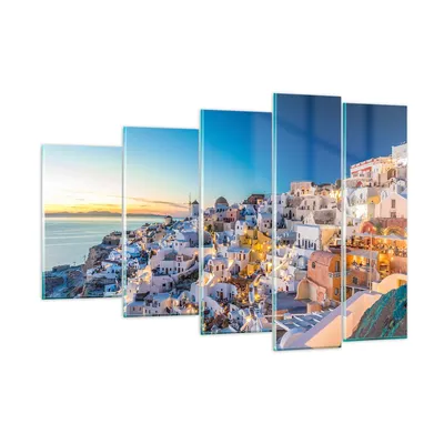 Produktbild von Bilder auf glas - Griechenland Insel Sommer - 150x100cm - Glasbilder - Wandbilder - Kunstdruck - zum Aufhängen bereit - Wanddekoration aus Glas - Glas Bilder - Wandbild auf Glas - GEG150x100-4062